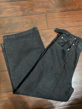 Sickos Classic Black wide legged Denim Jeans